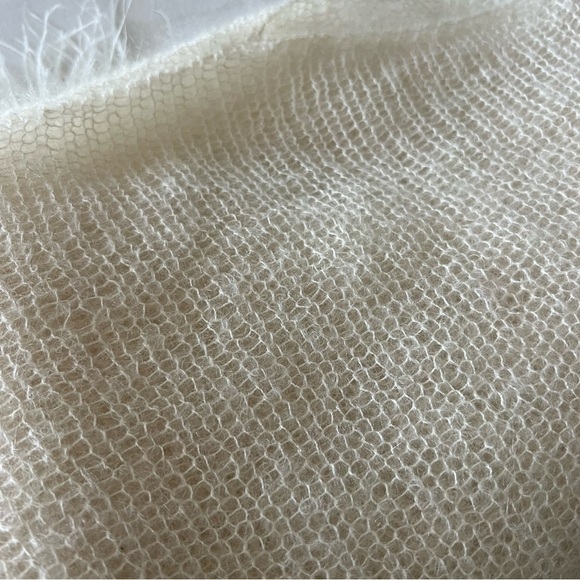 Louiza Babouryan Silk Mohair Knit Top with Feathers - Picture 6 of 16